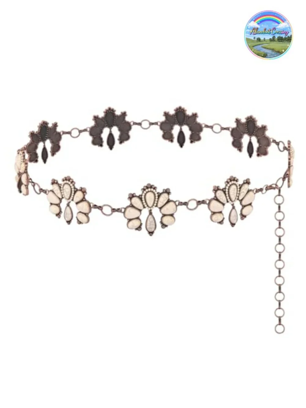 Western Concho Chain Belt Women Metal Adjustable Boho Waist Chain for Jeans